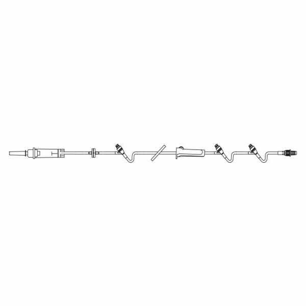 IV Solution Set Continu-Flo 10Drp M LL Adptr/Clr Primary Infusion Ea, 48 EA/CA